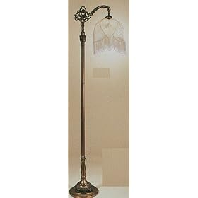 Victorian Boudoir Floor Lamp With Ivory Shade
