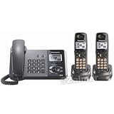 Panasonic DECT 6.0 Digital Expandable Dual-Handset 2-Line Corded/Cordless Phone System with Caller ID and Answering System (Model# KX-TG9392T)