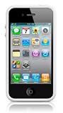 Apple iPhone 4 Bumper - Case for smartphone - plastic, rubber - white - Apple iPhone 4