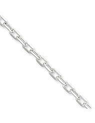 3.5mm, Sterling Silver, Diamond-Cut Cable Chain, 8 inch