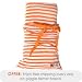 giggle Better Basics Fitted Stripe Crib Sheet - Orange (Organic Cotton)