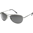 Suncloud Optics Patrol Metal Alloy Frames Polarized Outdoor Sunglasses w/ Free B&F Heart Sticker - Silver/Gray