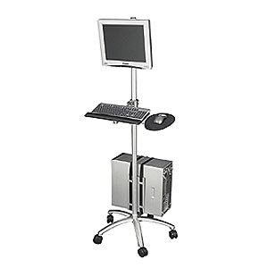 External hard drive:Aluminum Mobile Computing Workstation Cart