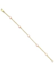 Freshwater Pearl Bracelet in 14K Yellow Gold (6.5-7mm) - Size 7.5