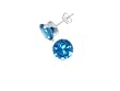 Sterling Silver 8mm Round CZ Fashion Birthstone Earring in 4 Prong Setting, December