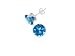 Sterling Silver 8mm Round CZ Fashion Birthstone Earring in 4 Prong Setting, December