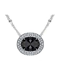 4.85 ct Black + Vs Diamond Necklace 14k Gold