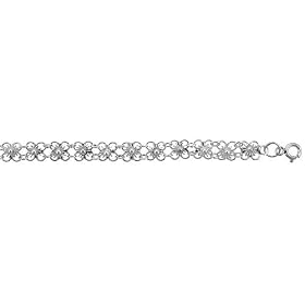 Sterling Silver Anklet with Flowers by 