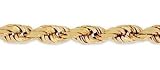 14k Gold Plate Yellow Gold 5mm Rope Chain Necklace, 30"