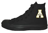 Converse Chuck Taylor All Star Hi Top Black Monochrome Appalachian State University Logo Canvas