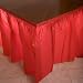 Red Pleated Table Skirting