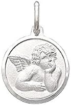 STERLING SILVER GUARDIAN ANGEL MEDAL