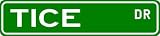 TICE Street Sign ~ Family Lastname Sign ~ Gameroom, Basement, Garage Sign