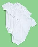 Carter's Baby Boy and Girl 5-Pack Short-Sleeve White Bodysuits