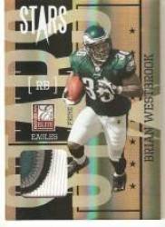 2010 Donruss Elite Stars Jerseys Black Prime #2 Brian Westbrook - Philadelphia Eagles (Piece of Authentic Prime Jersey - Serial #d to 50) (Football Cards)