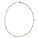 18Kt Gold over Sterling Silver Singapore Chain with Beads Anklet 10in