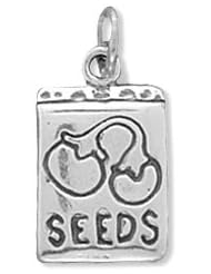 Sterling Silver Packet of Seeds Charm