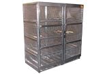 Aluminum Horizontal Gas Cylinder Cabinet - 16 Cylinder Capacity
