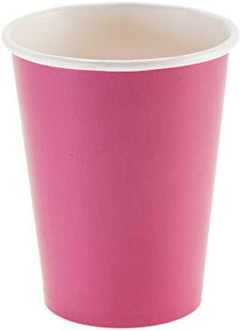 Elite Settings 20 Count Prominence Collection Paper Cups, 9-Ounce, Dark Pink