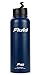 Fluid Insulated Stainless Steel Water Bottle by Sports (Midnight Blue) - 40 Oz, Wide Mouth, BPA Free, Bonus Flip-top Lid Included