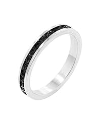 Stylish Stackables with Jet Black CZ Ring
