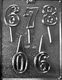 IMAGE OF Number 6 - 0 Cake Toppers Letters & Numbers Candy Mold Chocolate