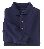 NEW Port Authority - Long Sleeve Pique Knit Sport Shirt Navy-XS
