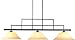 Z-Lite 124BRZ-GM16 55-Inch 3-Light Billiard / Island Fixture with Golden Glass Shades