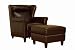Merideth Dark Brown Chair and Ottoman