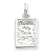 Sterling Silver Holy Bible Charm
