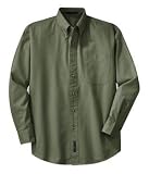 NEW Port Authority - Long Sleeve Twill Shirt Faded Olive-XL