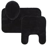 Essence 3-pc. Bath Rug Set - Black