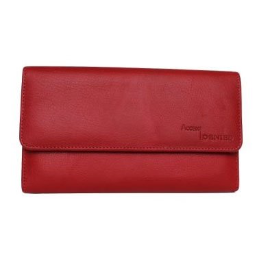 RFID Blocking Womens Leather Wallet and Checkbook by Access Denied