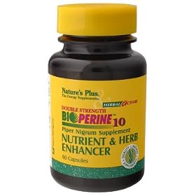 Nature's Plus - Bioperine Double Strength, 10 mg, 60 capsules