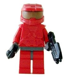 Space Marine (Red) - miniBIGS Custom Minifigure