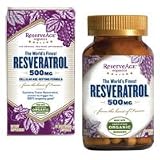 ReserveAge Resveratrol 500 MG, 60 Vegetarian Capsules,  Bottle