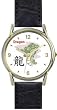Dragon - Chinese Symbol - WATCHBUDDY&reg; DELUXE TWO TONE WATCH - Black Strap - Large Size (Men's or Jumbo Women's Size)