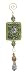Peacock Themed Sequin & Jewel Square Dangle Christmas Ornament