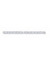 14k White Gold Double Link Charm Bracelet