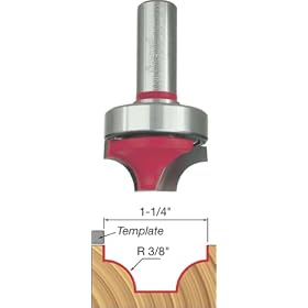 Freud 39-578 1-1/4-Inch Diameter Top Bearing Ovolo Groove Router Bit with 1/2-Inch Shank