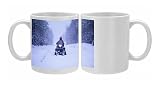 Snow mobile on Finnish track near Ivalo in Finnish Lapland Finland winter Photo Mugs
