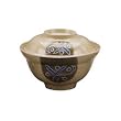 Melamine Green China Bowl w/ Cover 6" (6 pieces)