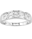 14K White Gold 1/4 ctw Diamond Ring