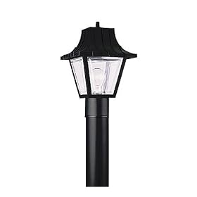 Sea Gull Lighting 8275-32 Single-Light Outdoor Post Lantern Top with Black, Clear Beveled... by Sea Gull Lighting
