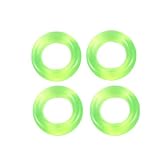 Como 4 x Nonslip Yellowgreen Rubber Ring 35 x 18mm for Fishing Rod