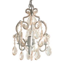 La Petite Femme White Diamond 3 Bulb Mini Chandelier by Sleeping Partners