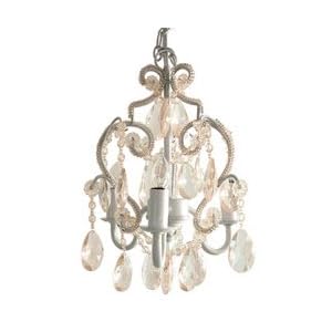 La Petite Femme White Diamond 3 Bulb Mini Chandelier