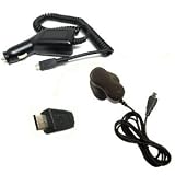 UK MAINS CHARGER & CAR CHARGER BUNDLE for Samsung Galaxy Fit S5670 / GT-S5670 - Hi-TEC ESSENTIALS