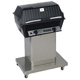 Broilmaster T3CW Deluxe Propane Gas Grill With Stainless Control Panel On Stainless Cart