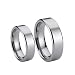 (2) Ring Set 8mm Men's & 6mm Women Flat Polished Tungsten Carbide Engagement Wedding Bands (Available Sizes 4-15 Including Half Sizes)